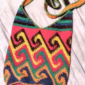 Handmade woven Mexican pouch purse